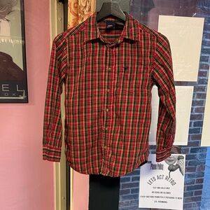 Vintage Wrangler Classic Red and Green Plaid Shirt